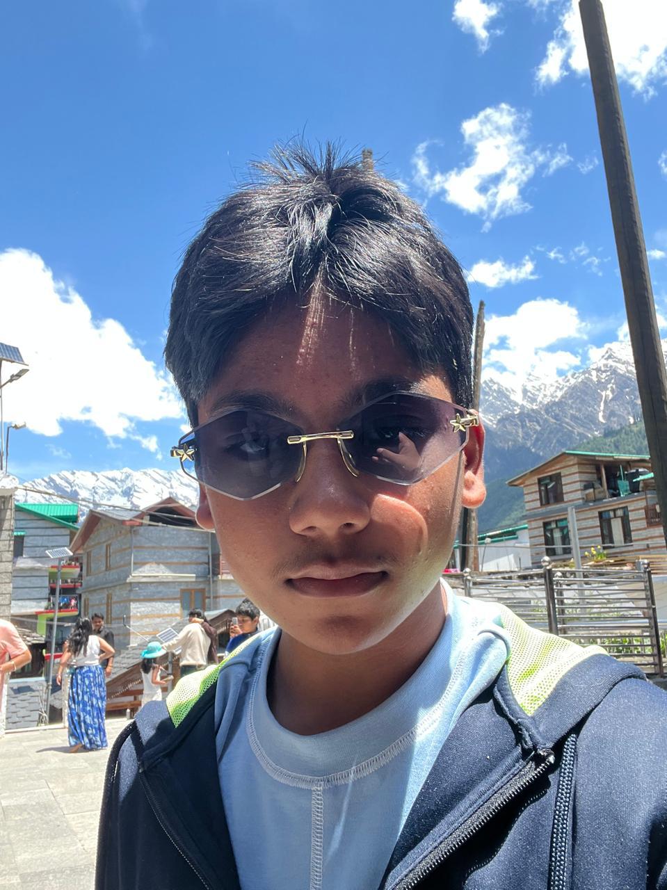 Vihaan Agrawal outdoors in the mountains
